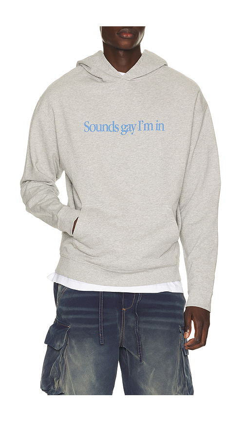 Carne Bollente Echoes Of Eros Hoodie in Melange Grey - Grey. L also in M, S, XL/1X