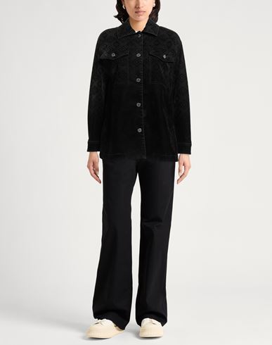 Woman Shirt Black Size 8 Cotton, Polyester, Viscose, Elastane