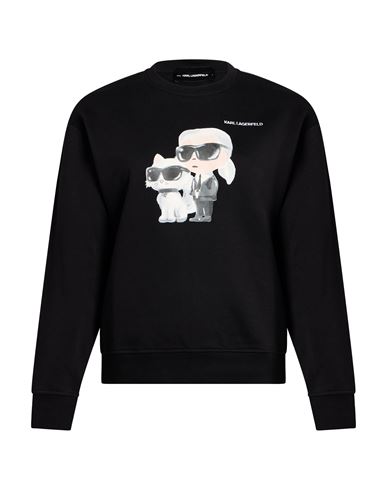 Woman Sweatshirt Black Size L Organic cotton, Recycled polyester