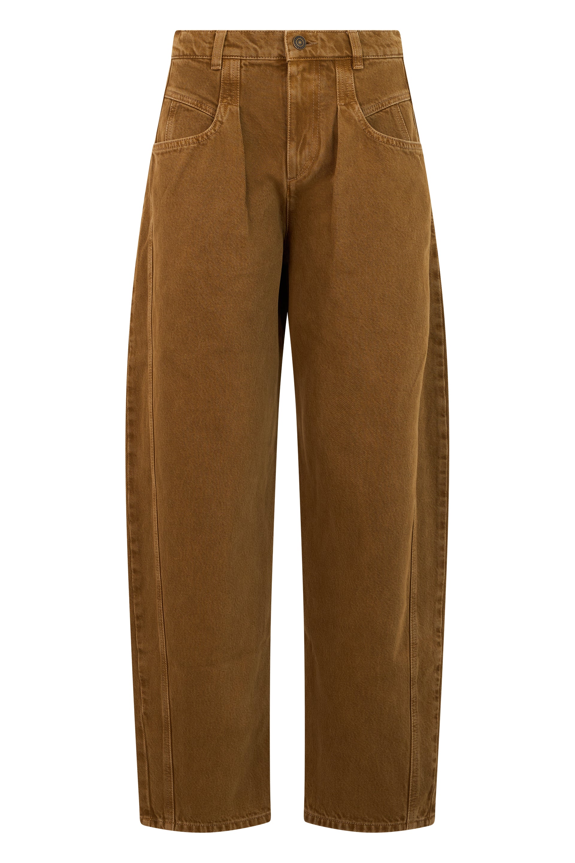 Loose Fit Cotton Pants with Straight Legs