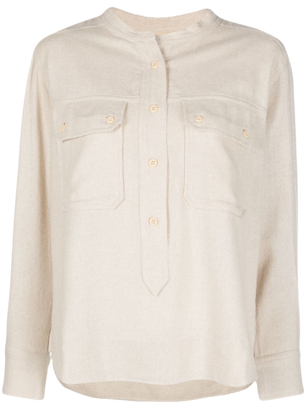 Tecoyo flap-pocket shirt - Blue