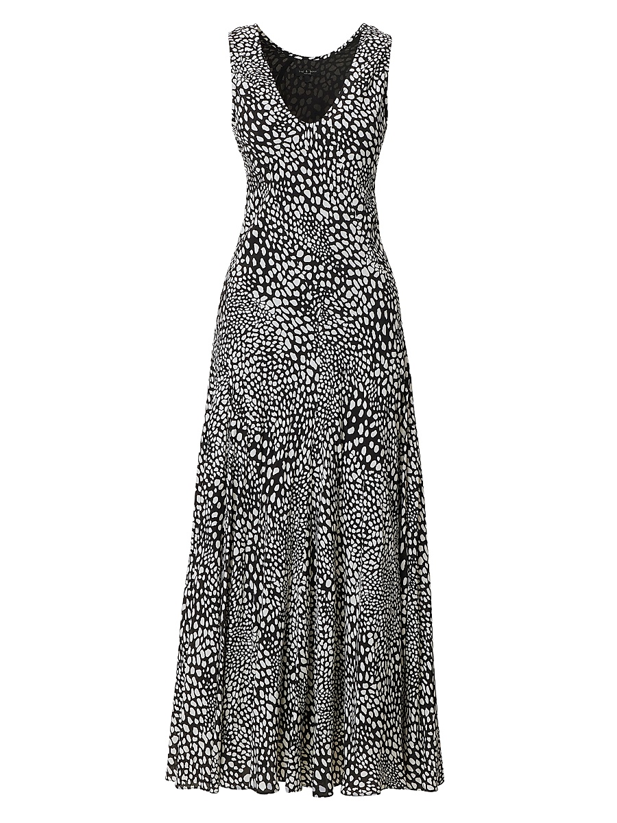 Women's Sinead Printed Maxi Dress - Black Leopard