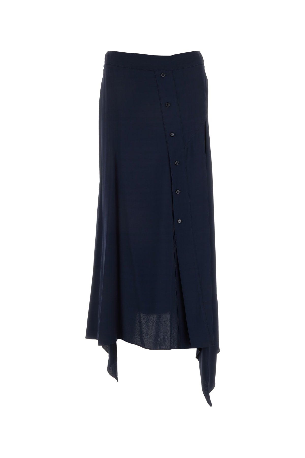 Viscose Wrap Skirt — Navy