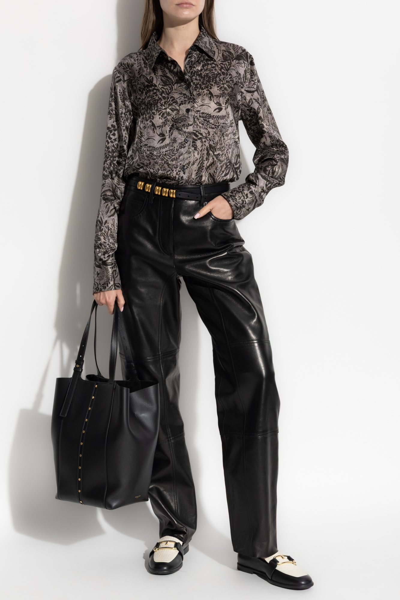 Patterned Shirt, Women's, Grey
