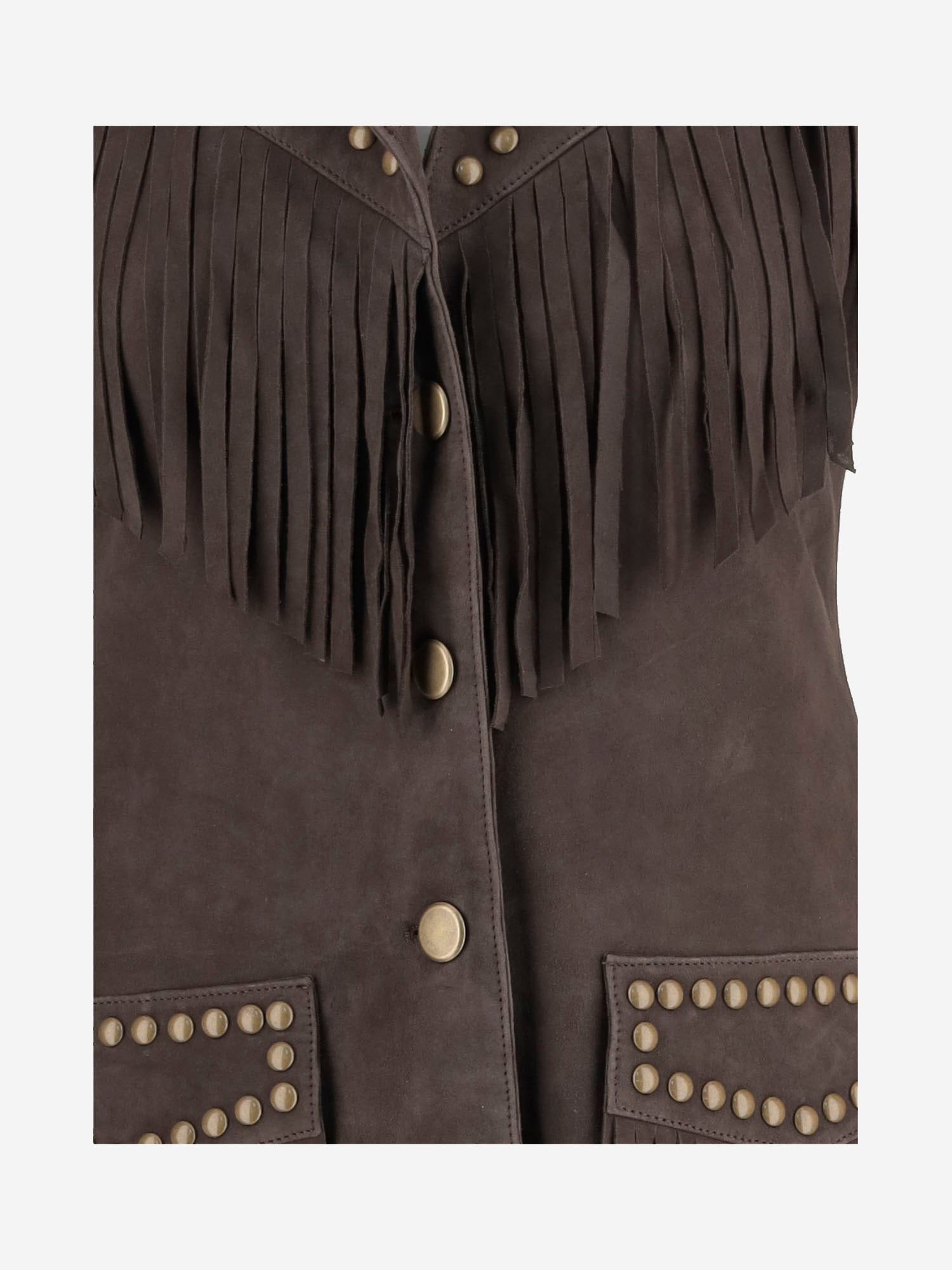 Ungewöhnliche Jacke aus Wildleder mit Fransen
