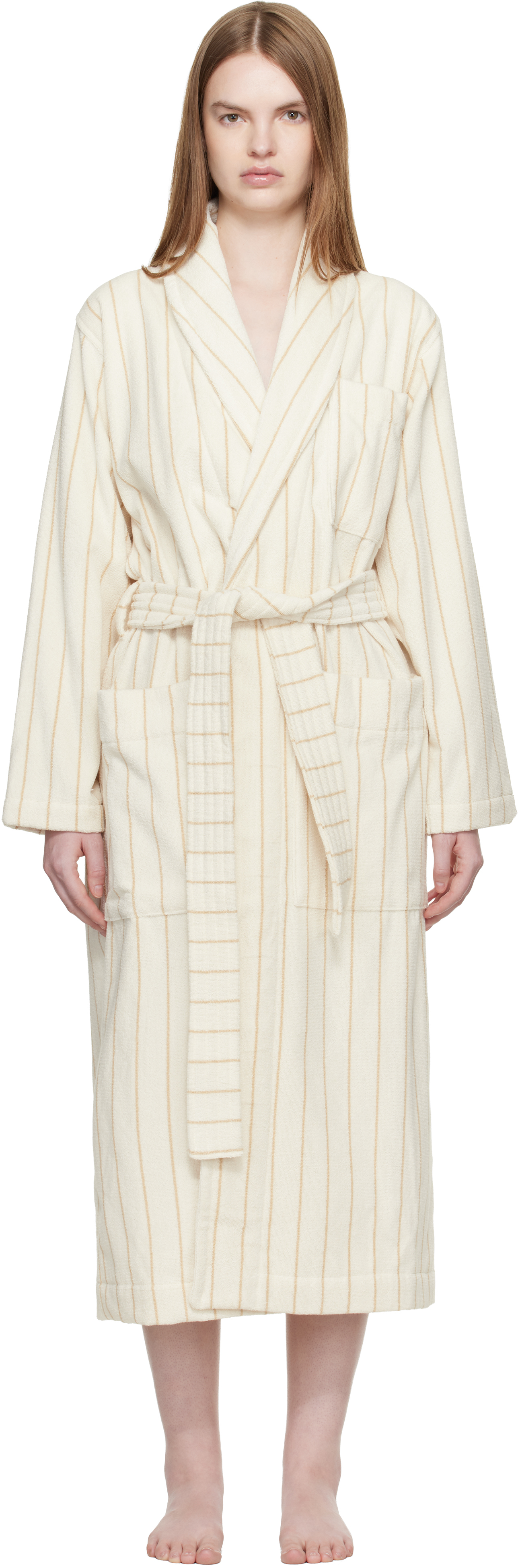 Off White Terry Classic Bathrobe