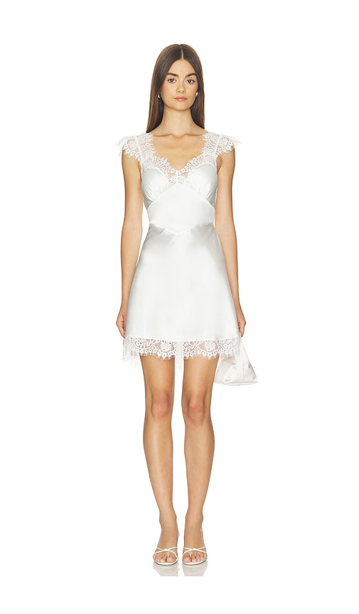 Homebodii Amba Lace Slip Dress in White. - S also in XS, M