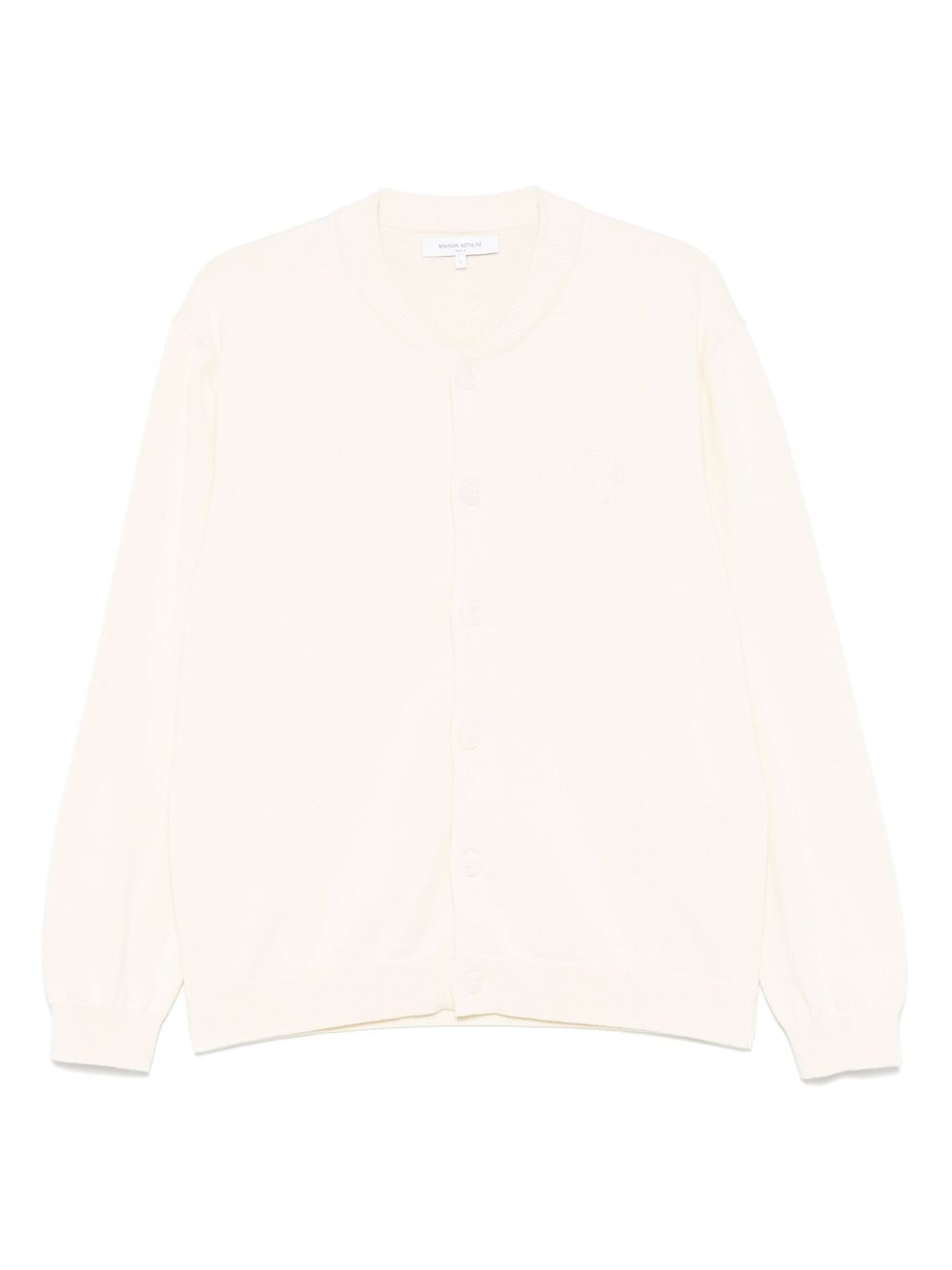 Maison Kitsuné Bold Fox Head-embroidered cardigan - Neutrals
