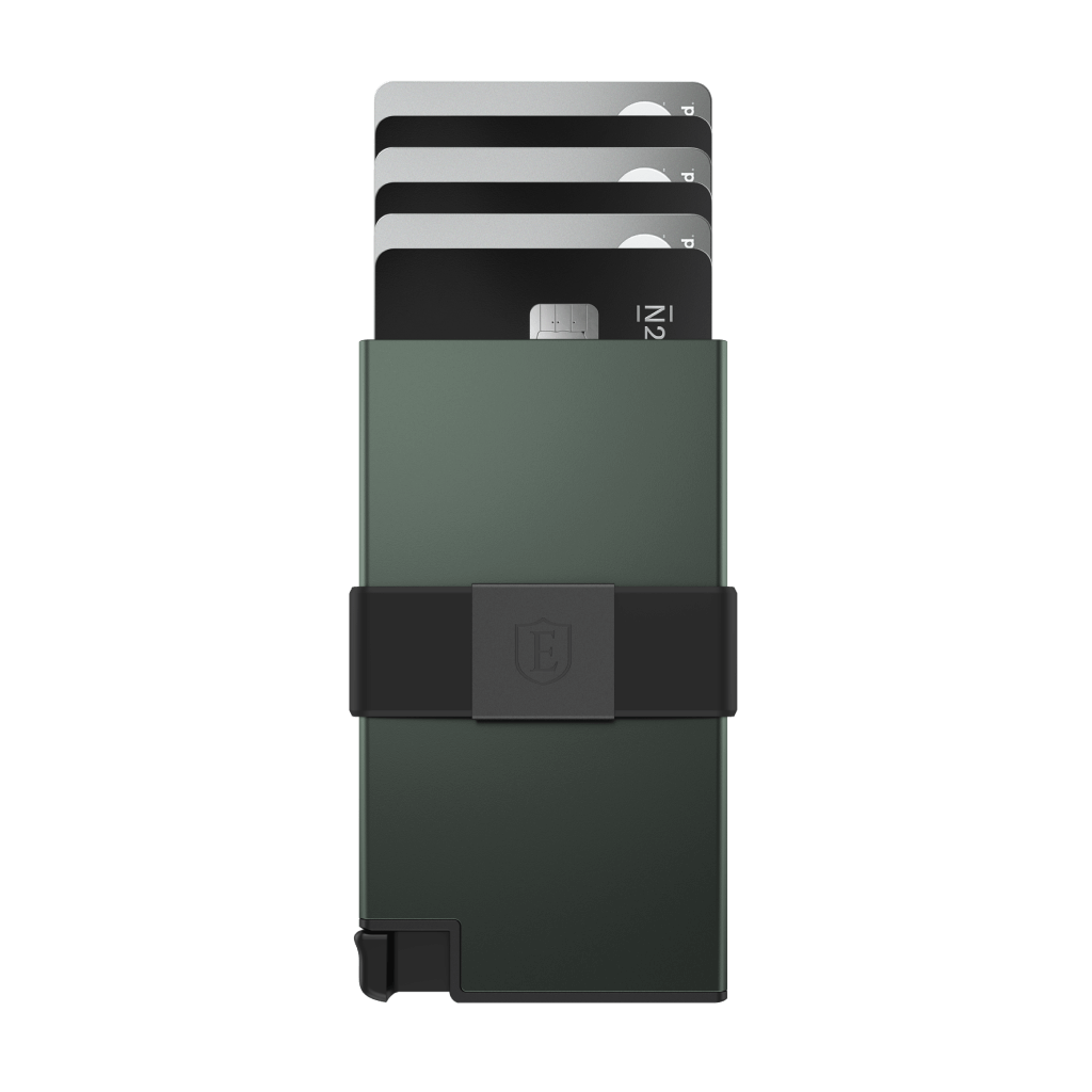 Ekster Cardholder for AirTag Fits up to 12 cards & cash Apple Compatible Green Ore