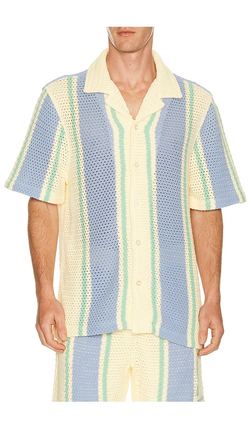True Religion Short Sleeve Knit Stripe Shirt in Multi. XL/1X. Also in