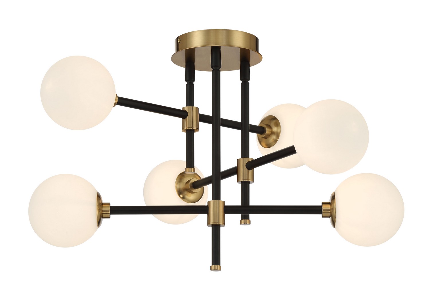 Coal And Aged Brass Flush Mount from the Cosmet Collection