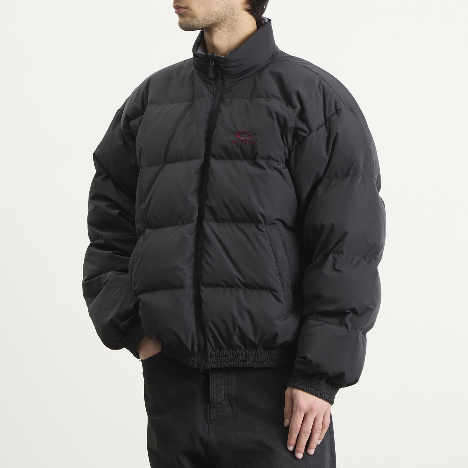 Men's Reversible Nylon Padded Jacket Smoky Purple