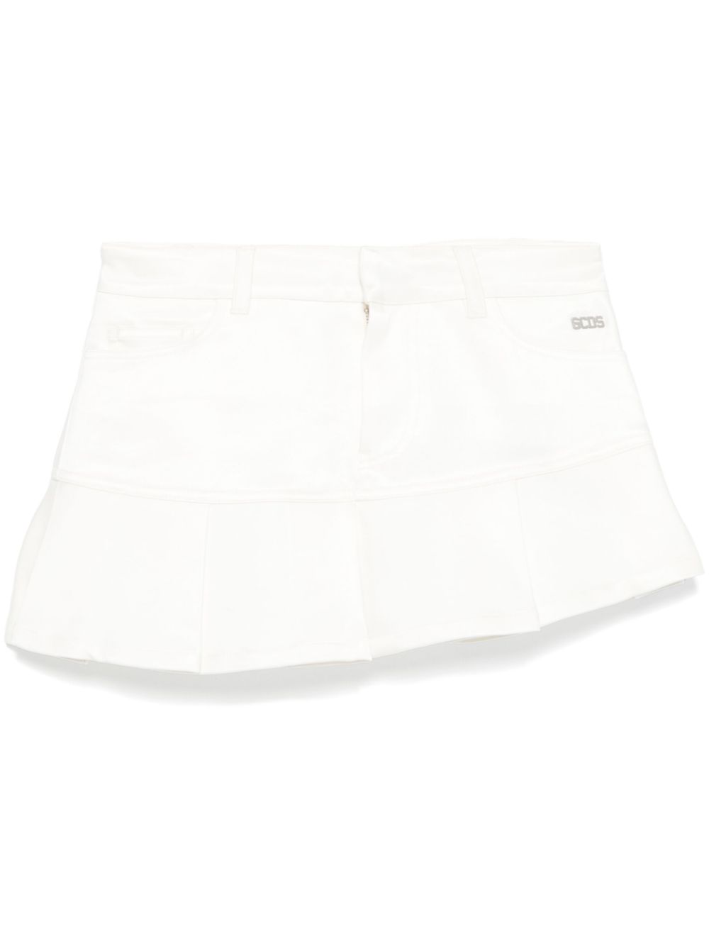 Logo-plaque mini skirt - Neutrals
