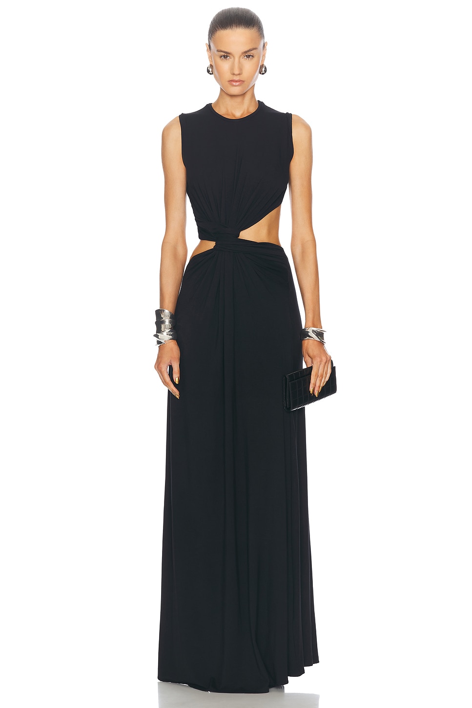 Sid Neigum Twisted Cutout Maxi Dress in Black - Black. L also in