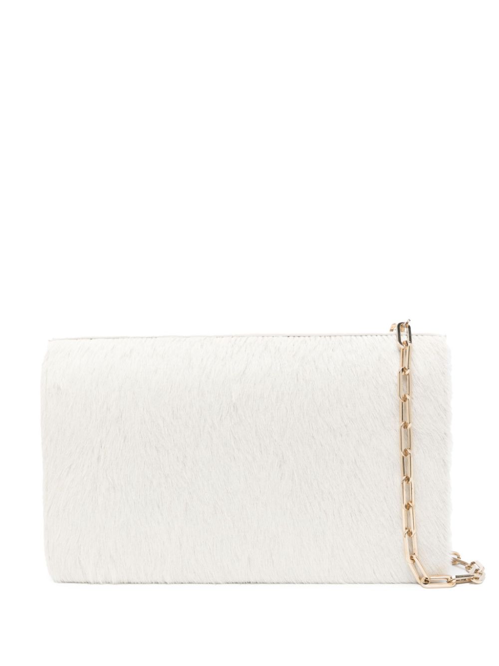 Shearling shoulder bag - White
