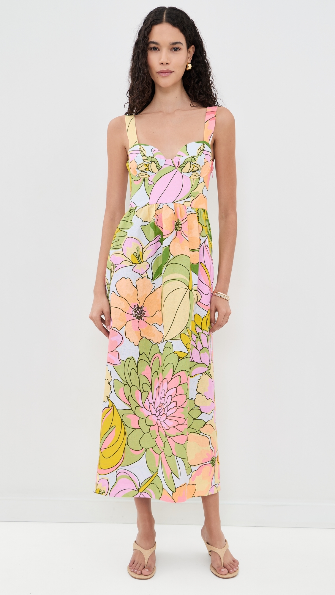 Light Blue Spring Affair Maxi Dress Orange