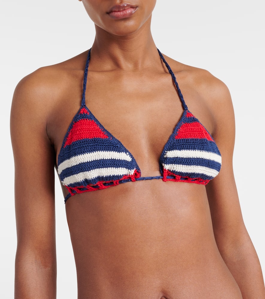 Gabrielle crochet cotton bikini top