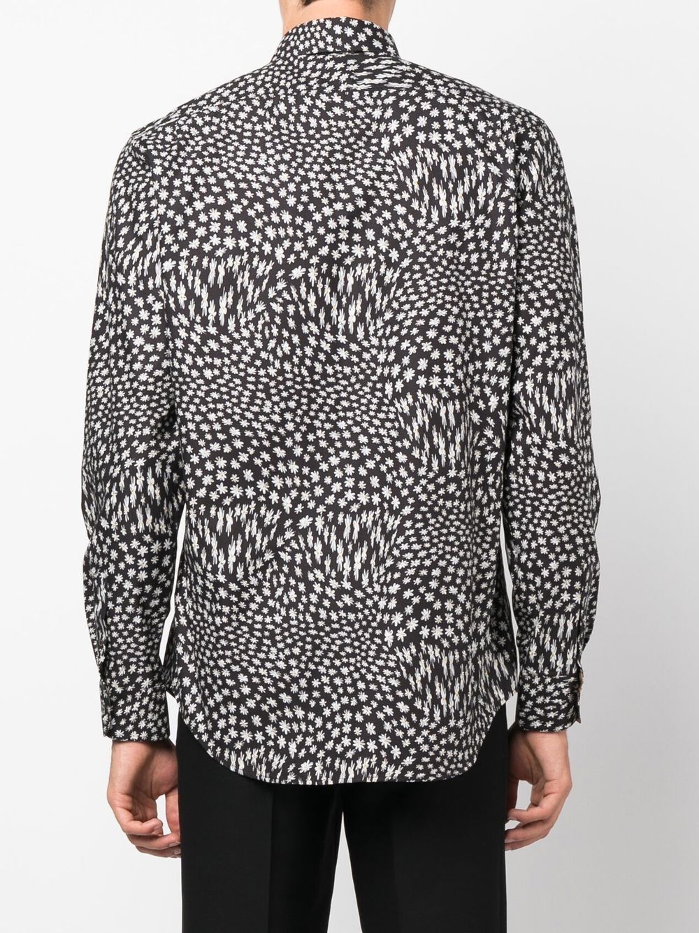 Floral-print cotton-lyocell shirt - Black