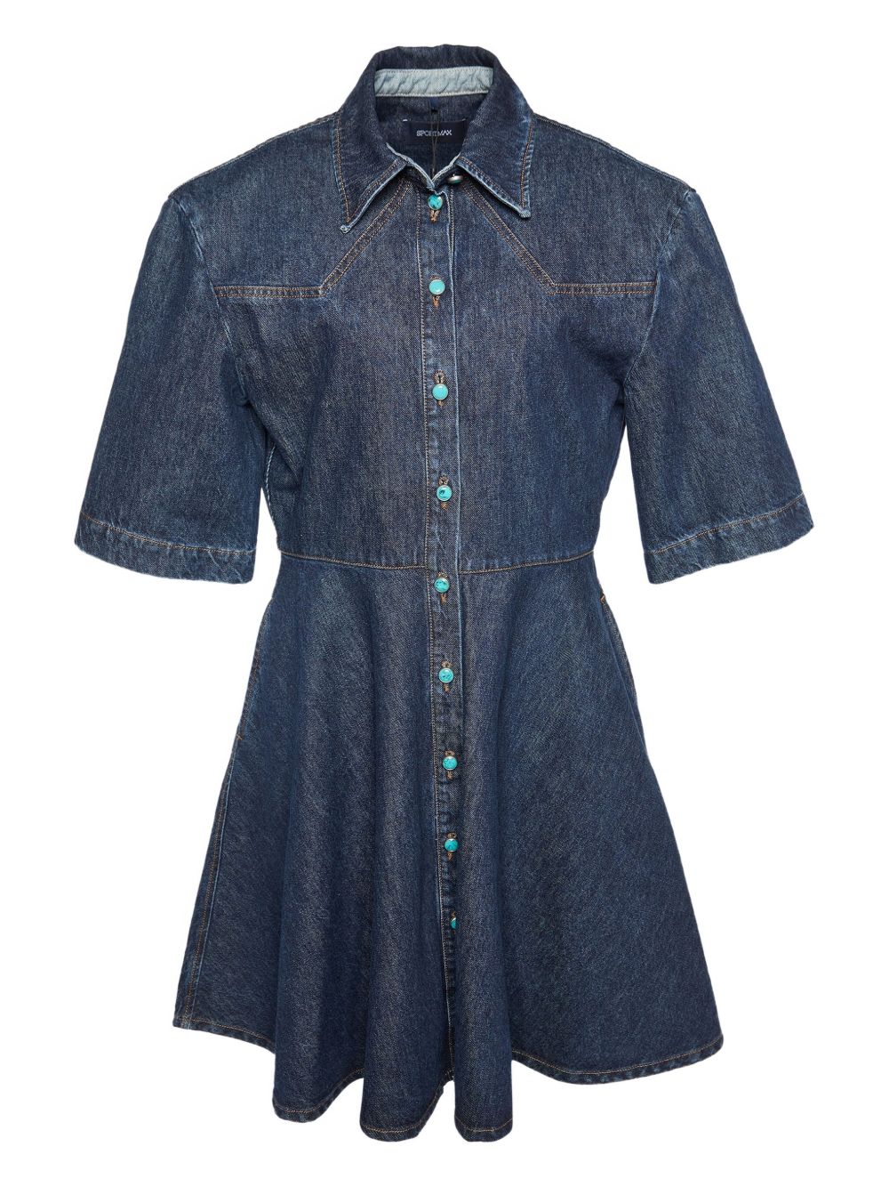 Button-down denim dress - Blue