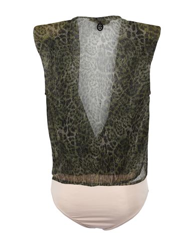 Woman Bodysuit Military green Size 4 Polyester