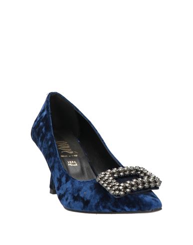 Ovyé Woman Pumps Blue Size 6 Textile fibers
