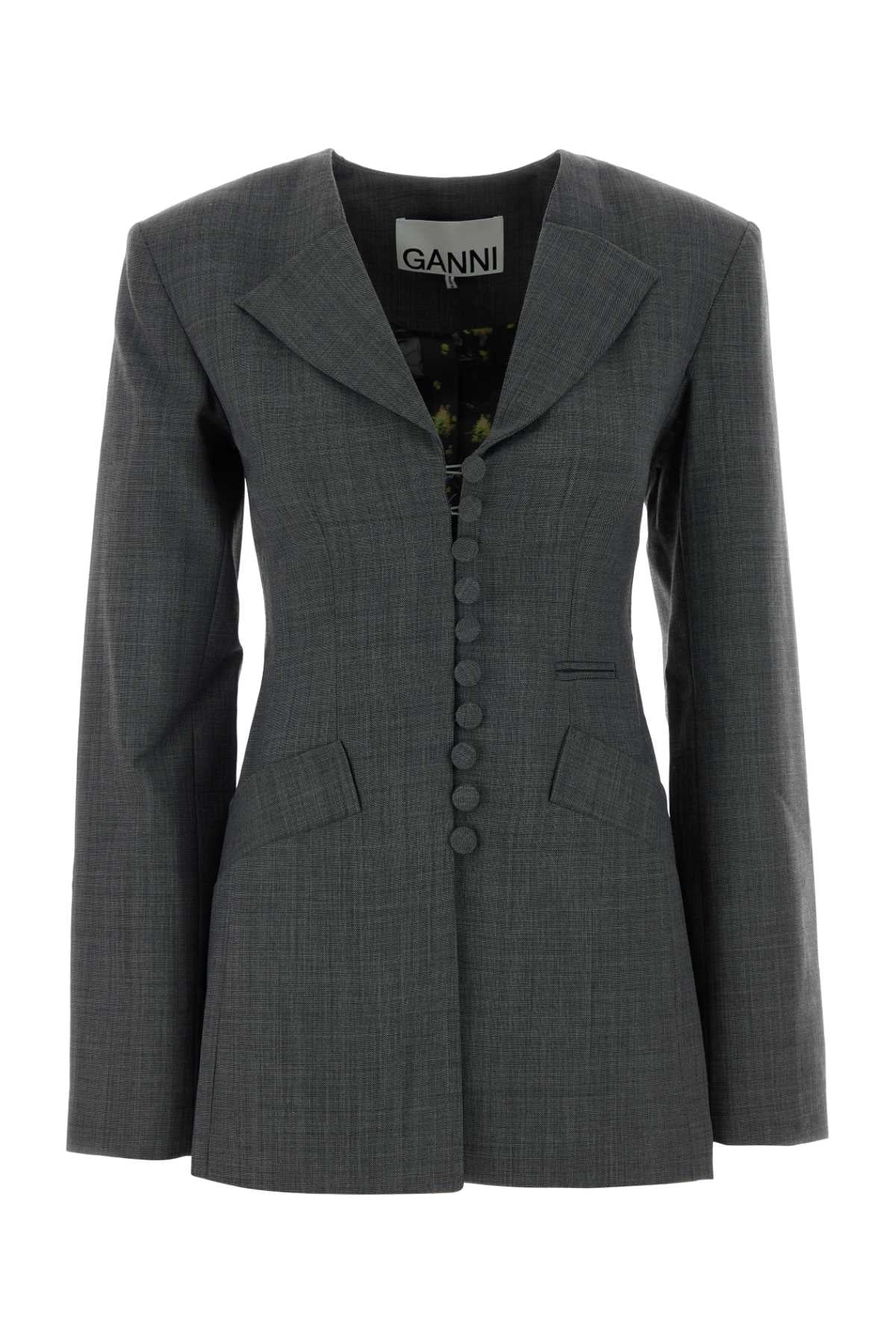 Melange Blazer — Gray