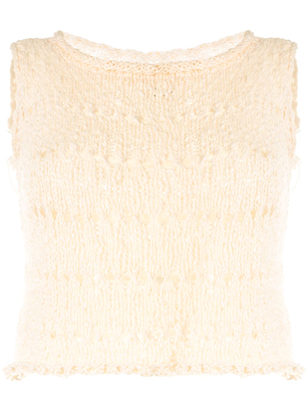 Knitted crop top - Neutrals