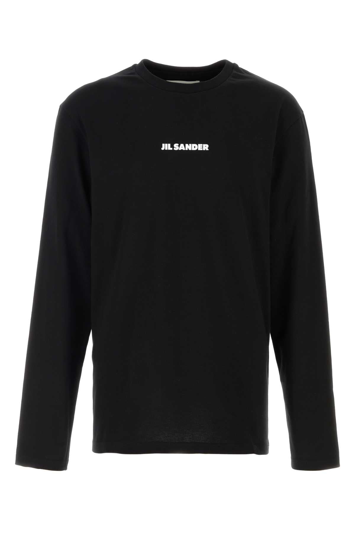 Logo-Embroidered Cotton T-Shirt — Black