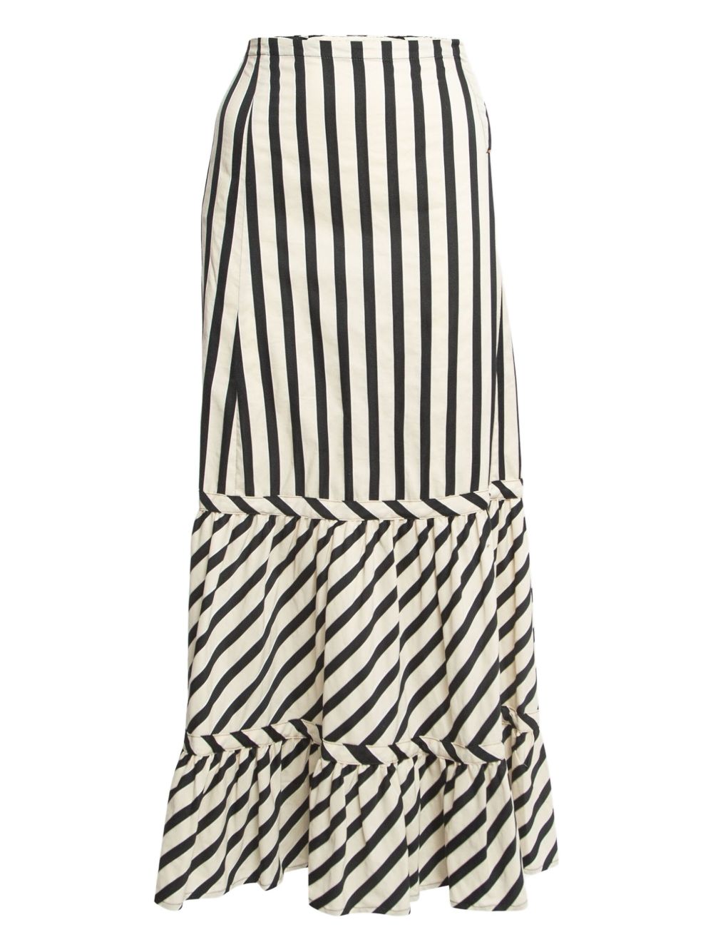 Pre-owned striped maxi skirt - Neutrals