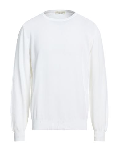Man Sweater White Size 44 Cotton