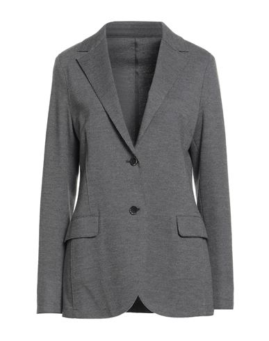 Woman Blazer Grey Size 4 Wool, Cotton