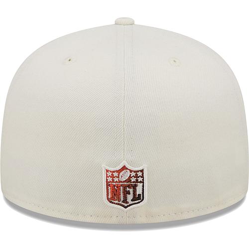 Men's Cream Cleveland Browns Chrome Color Dim 59FIFTY Fitted Hat