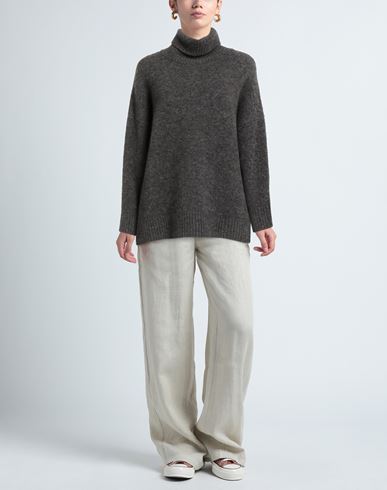 Woman Turtleneck Charcoal Size XS/S Polyamide, Alpaca wool, Wool, Elastane