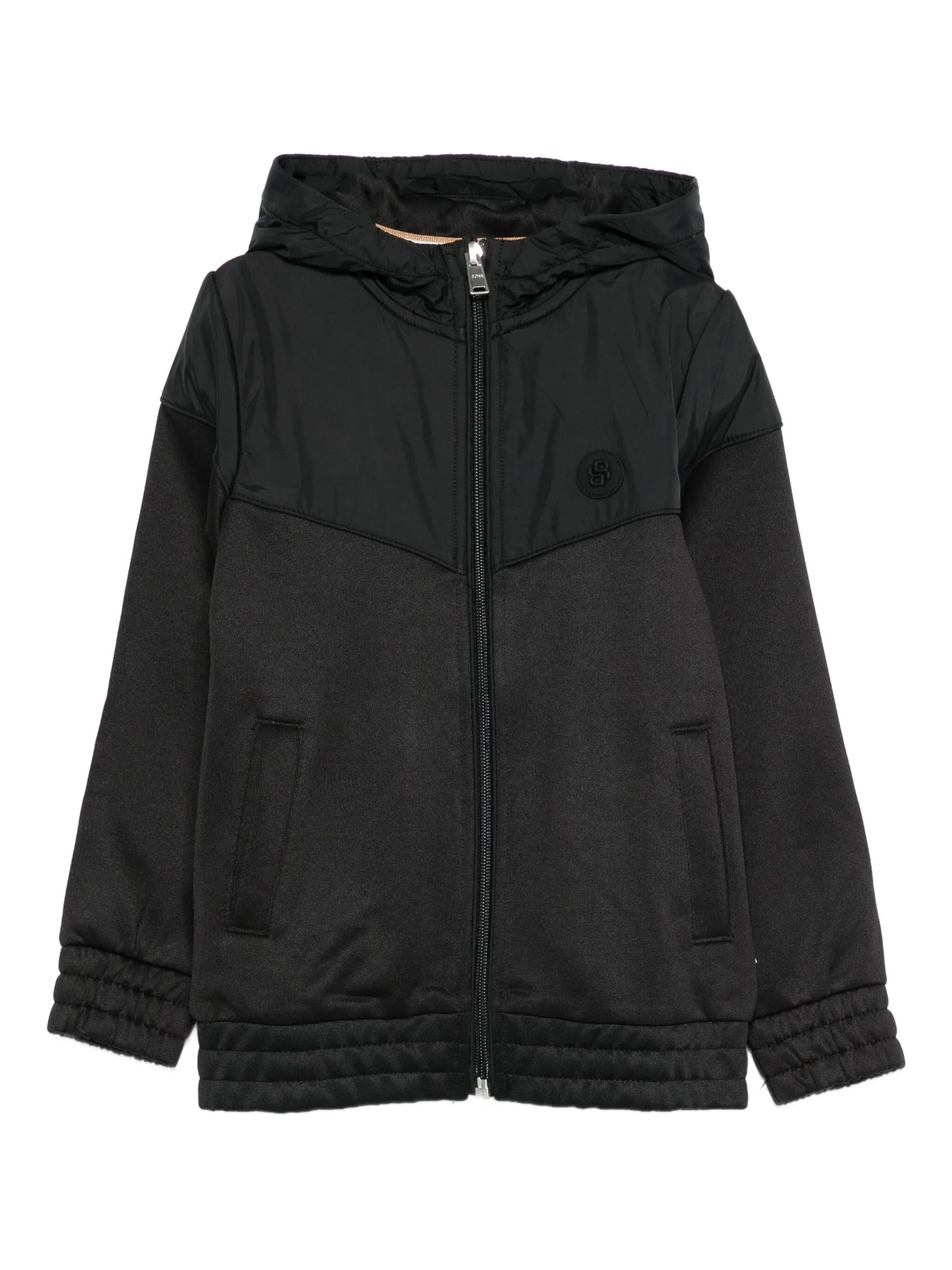 Mini Zip Fastening Hooded Sweater for Boys