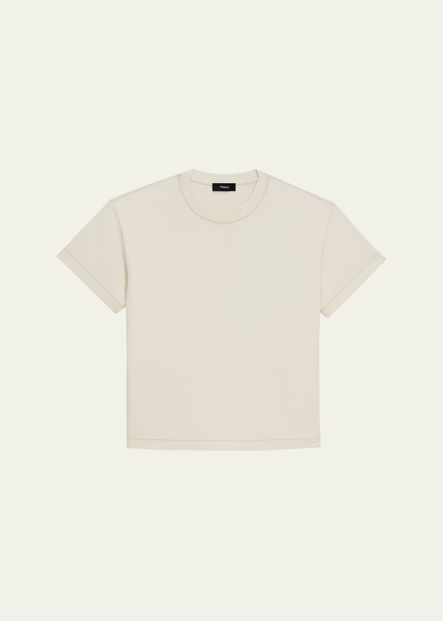 Short-Sleeve Stitched Crewneck T-Shirt