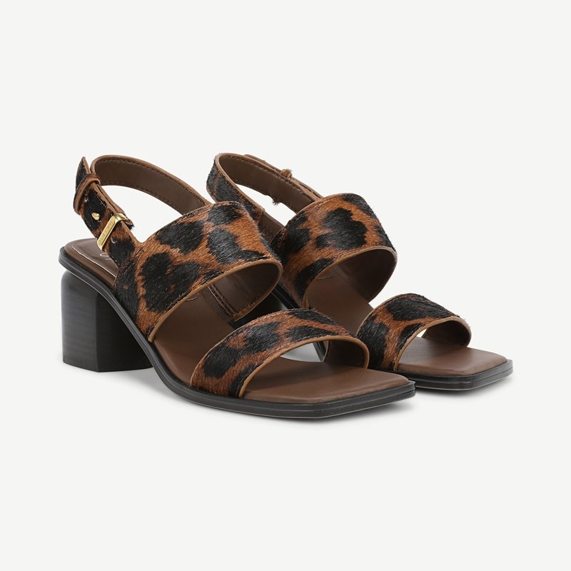 Sarto By Shoes Sarto Rory Dress Sandal Brown Leopard Print Calf Hair