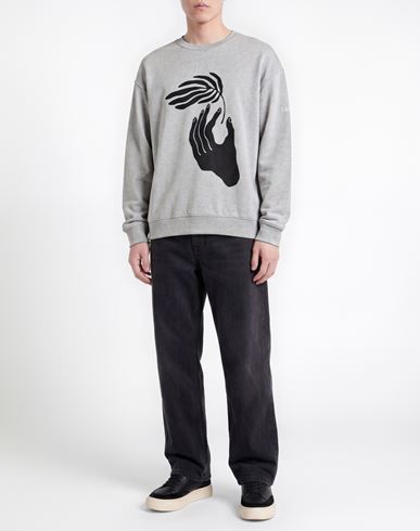 Man Sweatshirt Grey Size S Cotton