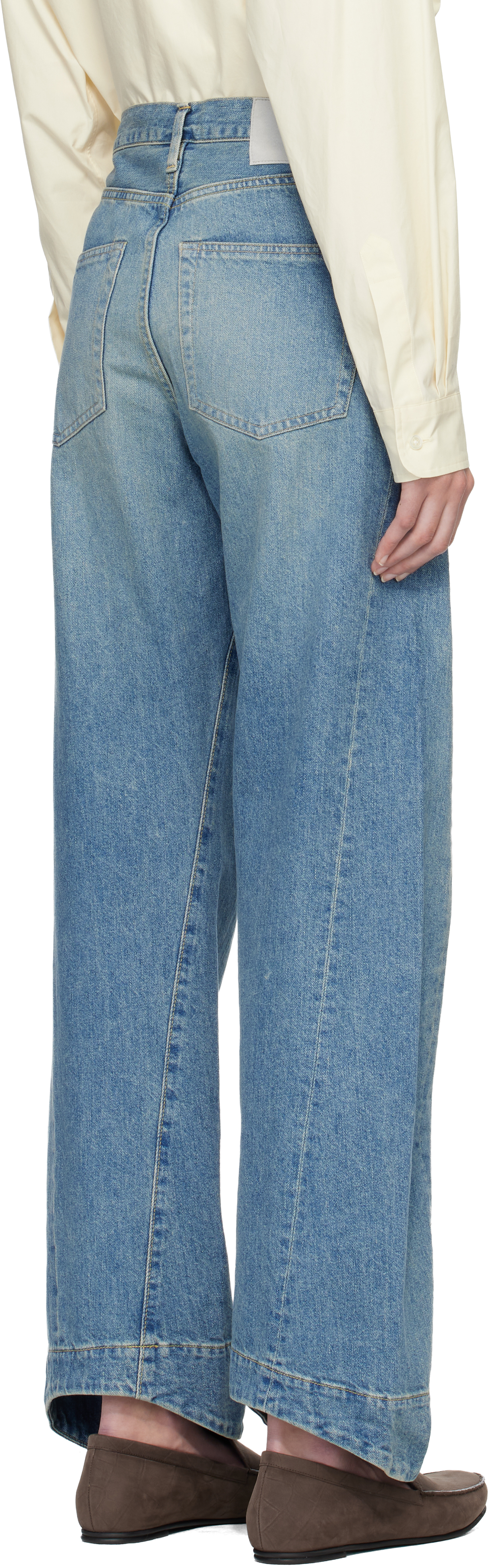 Blue Twist Cut Jeans