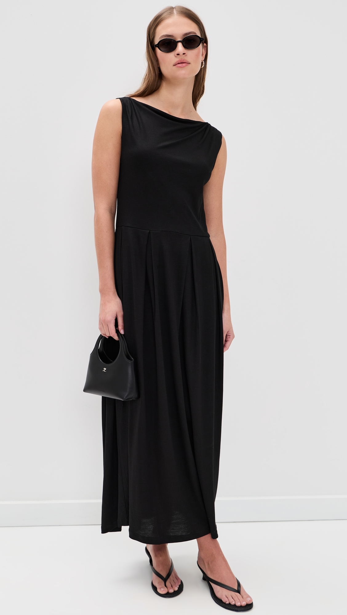 Square Neck Dress Black