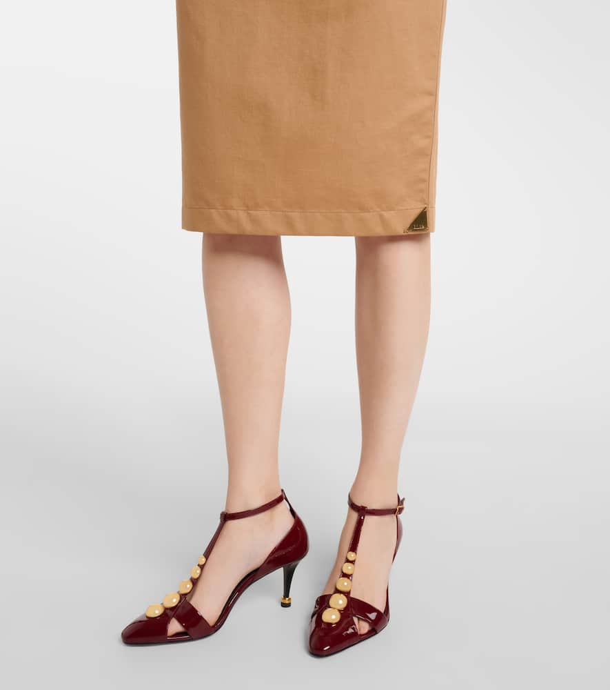Chloé Cotton and linen gabardine pencil skirt