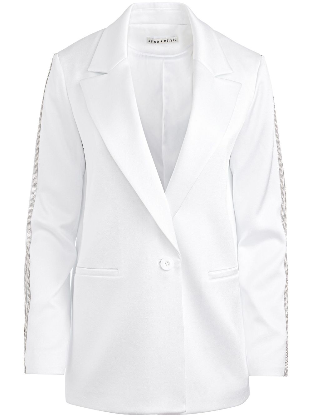 Denny crystal-embellishment blazer - WHITE