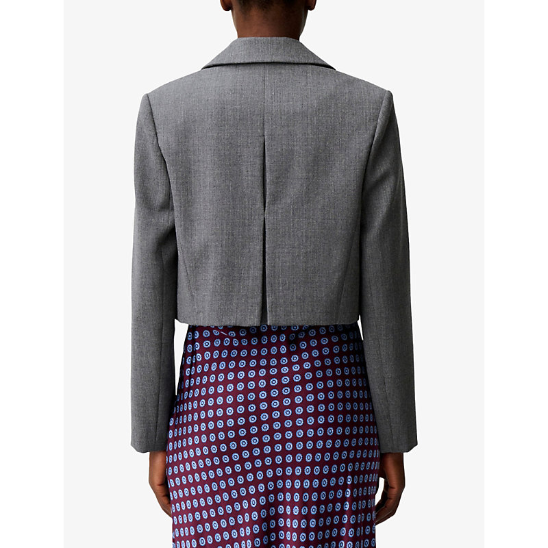 Womens Cropped Wool Jacket