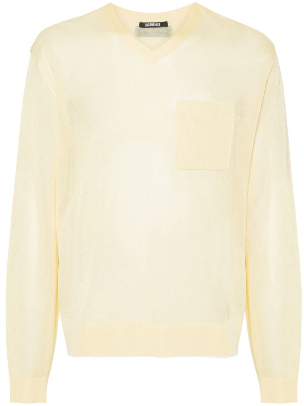 Logo-patch sweater - Yellow