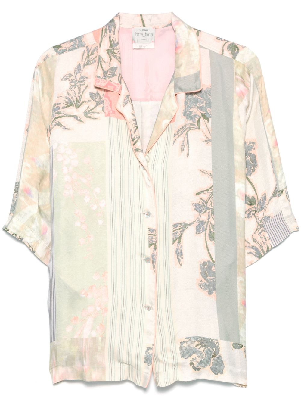 Forte Forte patchwork-print shirt - Green