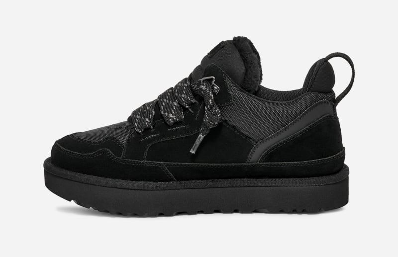 ® Men's Lowmel Suede/Textile/Recycled Materials Sneakers in Black