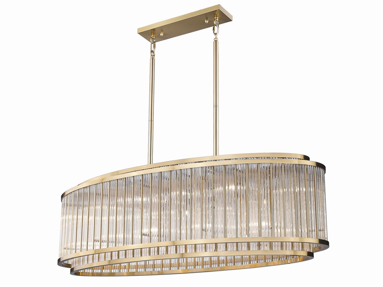 Aged Brass Chandelier from the Waldorf Collection