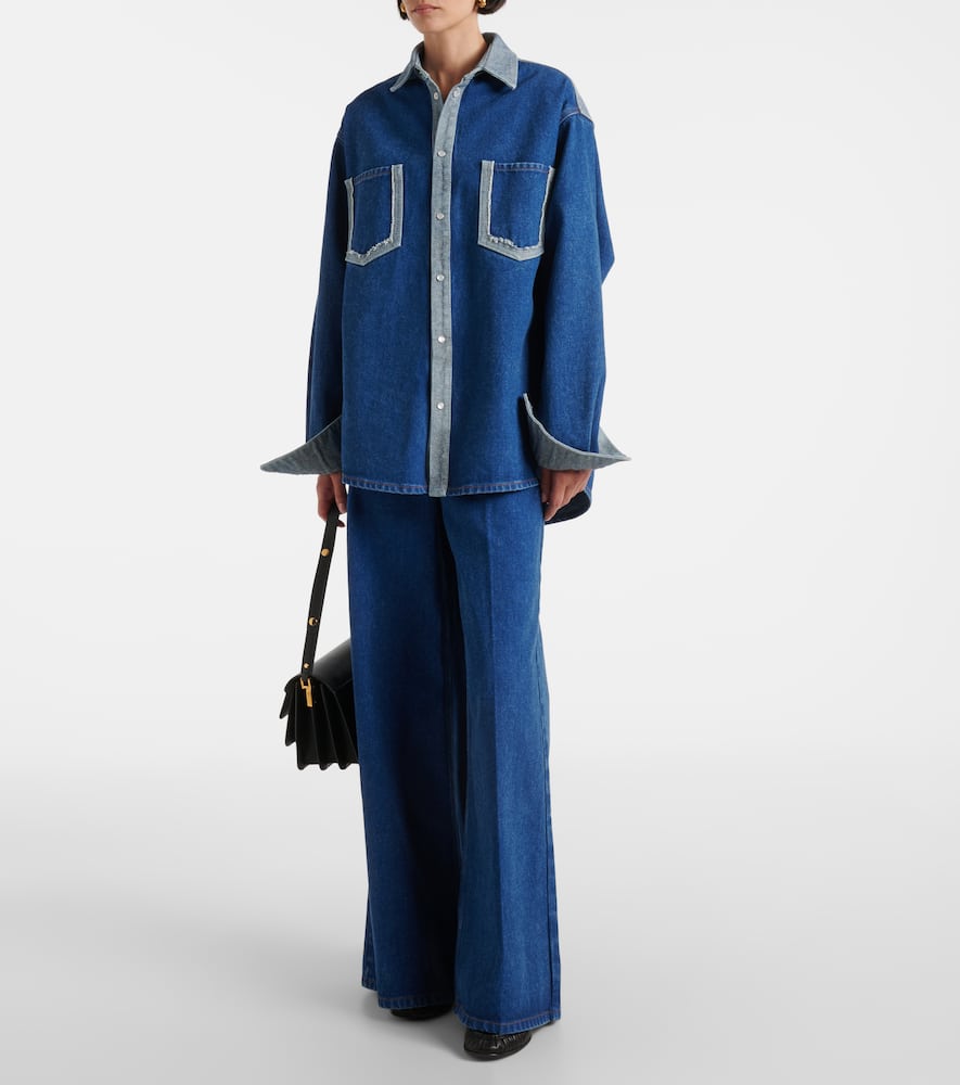 Logo wide-leg jeans