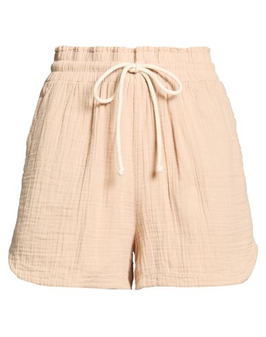 Woman Shorts & Bermuda Shorts Beige Size XS Cotton