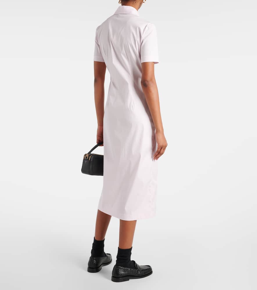 Cotton-blend shirt dress