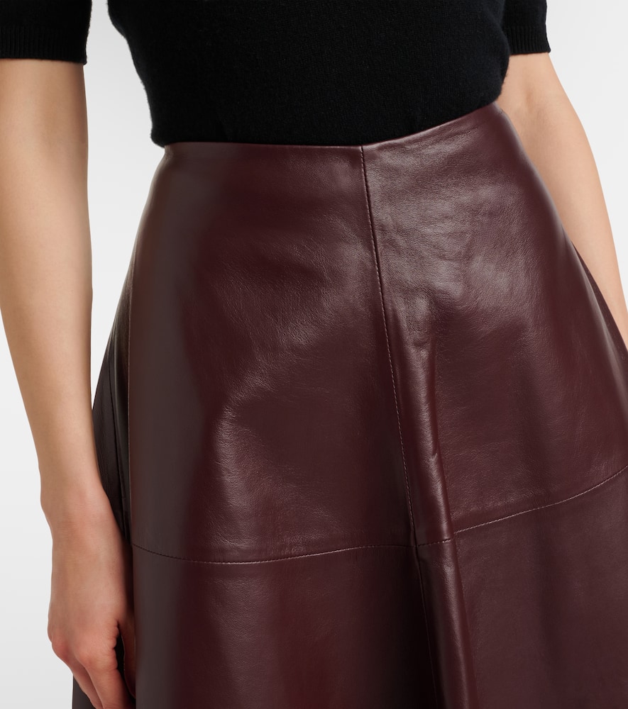 Varda leather maxi skirt